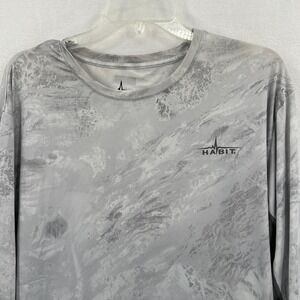 Habit Fishing Outdoors Shirt Mens Size Large Gray Realtree Aspect Solar 40+